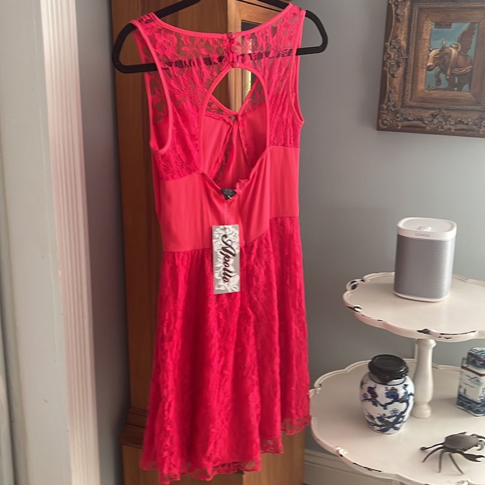 Cute Red Lace Dress Size Small - Picture 2 of 5
